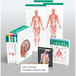 Sobotta Atlas der Anatomie, 3 Bände + Lerntabellen + Poster Collection im Schuber und 6-monatiger Zugang zur Complete Anatomy-Ap