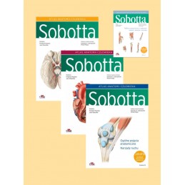 * Atlas anatomii człowieka Sobotta  cz. 1-3  (łacińskie mianownictwo anatomiczne) + Tablice anatomiczne mięśni, stawów i nerwów